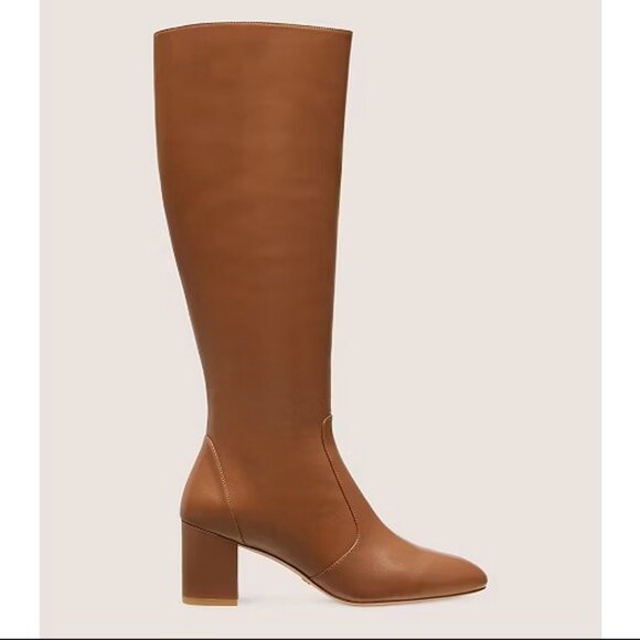 Stuart Weitzman Yuliana 60 Knee-High Zip Boot in Cappuccino - Size 6.5 - Picture 2 of 10